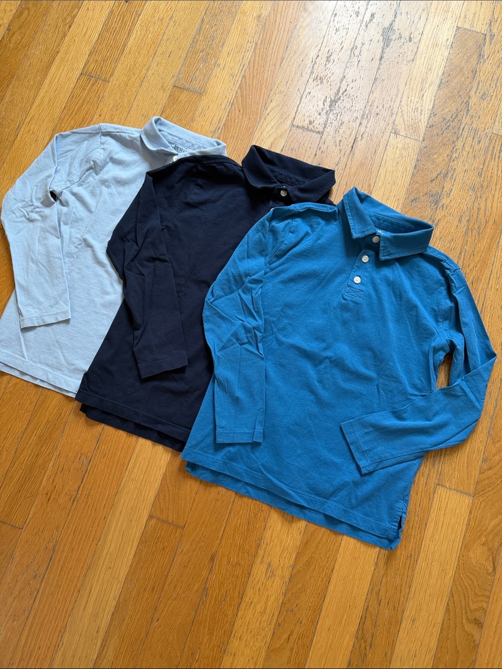 Three J Crew Long Sleeved Polos